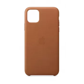 Apple - Capa para telemóvel - couro, alumínio escovado - Saddle Brown - para iPhone 11 Pro Max (MX0D2ZM/A)