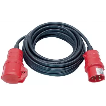 Brennenstuhl H07RN-F 5G1,5 - Cabo de extensão de energia - IEC 60309 16A (W) para IEC 60309 16A (M) - AC 400 V - 10 m - preto