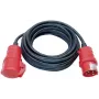 Brennenstuhl H07RN-F 5G1,5 - Cabo de extensão de energia - IEC 60309 16A (W) para IEC 60309 16A (M) - AC 400 V - 10 m - preto