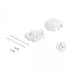 Delock 85843 Caixa Keystone vazia, 2 portas, com base magnética, branco