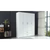 Topeshop ROMANA 160 BIEL KPLB Roupeiro/armário de quarto 11 prateleiras 4 porta(s) branco