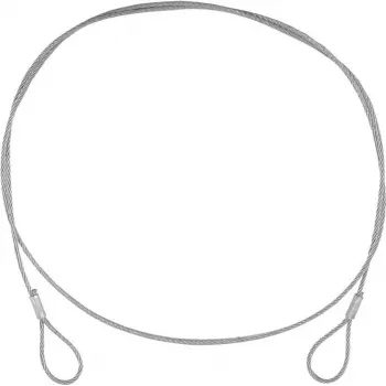 Cabo de aço EUROLITE 900 x 3 mm prateado — cabo de aço sem ficha