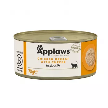 APPLAWS Peito de frango com queijo – Alimento húmido para gatos – 70 g