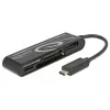 DeLOCK USB2.0 Leitor de cartões ficha USB Type-C 5 slots - Leitor de cartões - All-in-one (Multi-Format) - USB-C (91739)