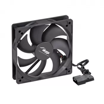 Ventoinha de caixa Akyga AW-12A-BK 120 mm, Molex / 3-Pin, 20 dB, preta