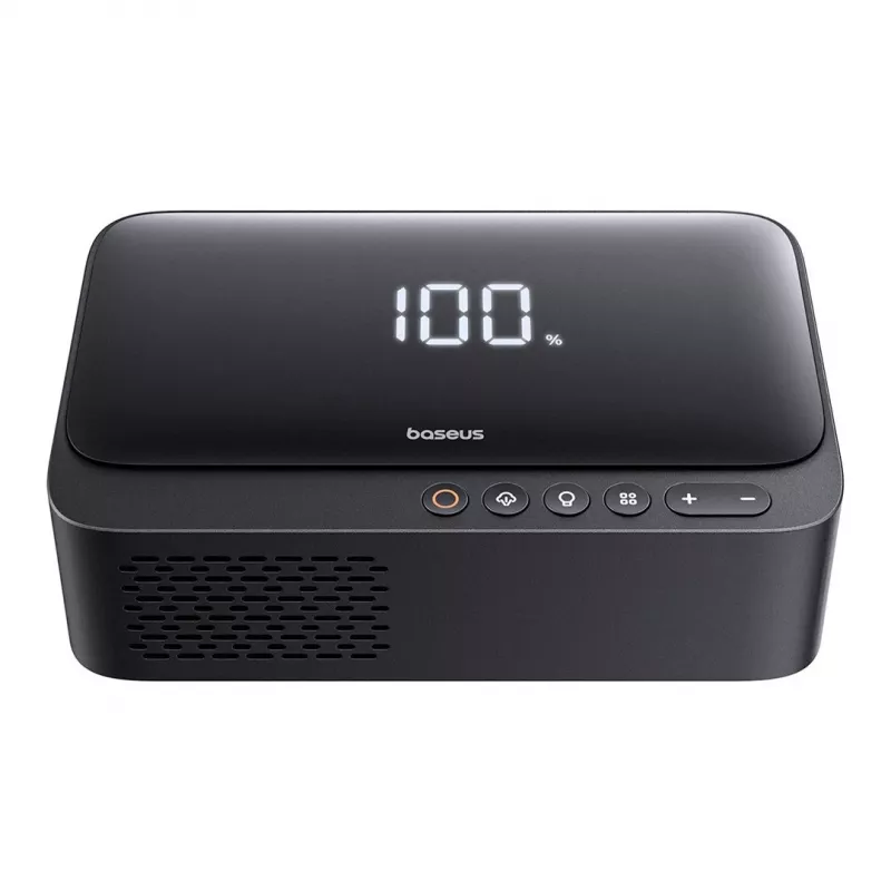 Baseus Super Energy arrancador de bateria para automóvel, 600 A, 6000 mAh, com compressor, preto
