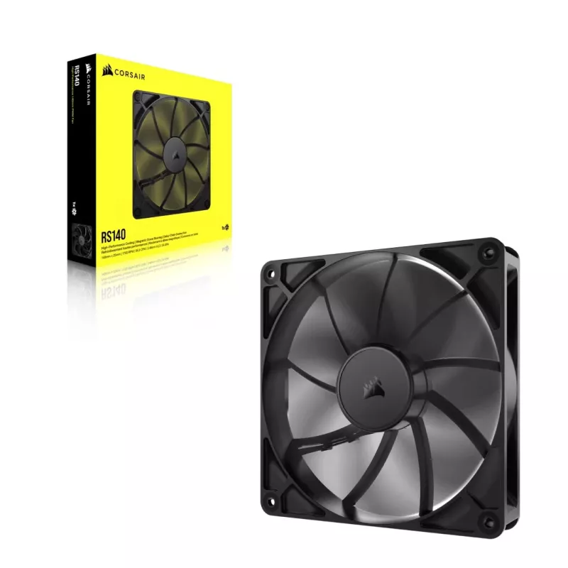 Ventoinha Corsair RS140 14 cm preta 330–1700 rpm 0,11–3,46 mmH2O