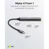 Hub USB Goobay Slim 4 portas, USB-C™ para USB-C™/USB-A, USB 3.2 (74459)