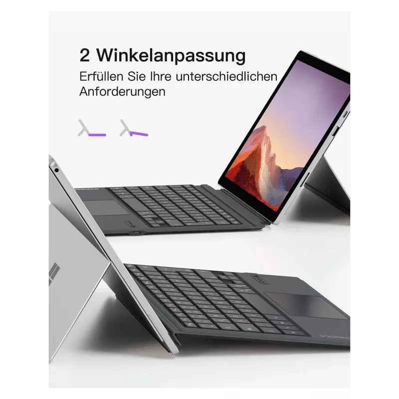 Teclado inateck Surface cinzento, Sureface GO 1-4 Com. QWERTZ