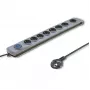 50168 Proteção contra sobretensões 8 saídas Schuko 230 V 3 m cinzento - régua de proteção contra sobretensões (8 tomadas Schuko, tipo F, 230 V, 50 Hz - Qoltec