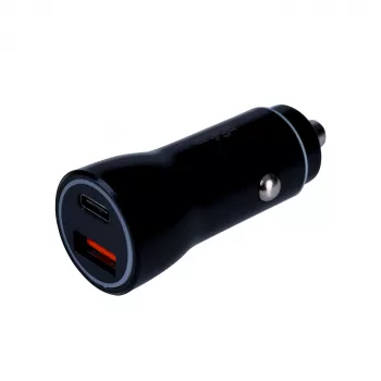 Carregador de automóvel 12/24V Akyga AK-CH-16 36W USB-A + USB-C PD Quick Charge 3.0 5-12V / 1,5-3A preto