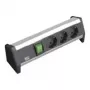 Distribuidor de corrente Bachmann DESK 1 3m 3 tomadas Schuko preto cinzento