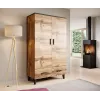 Cama Meble LOTTA 2D2D roupeiro, carvalho Wotan + preto mate