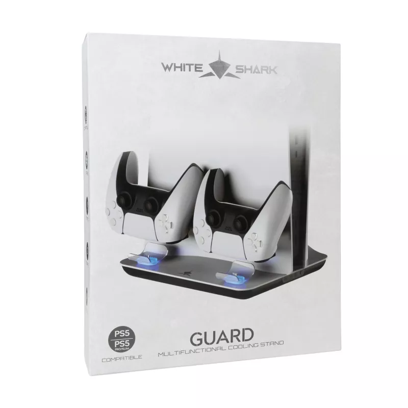 Base de arrefecimento White Shark Guard-2 para PS5 com estação de carregamento integrada (modelo PS5-05102V2)