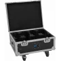 Flightcase Roadinger 31005247 para 4× AKKU MBT-3 com rodas e função de carregamento integrada