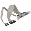 Delock 85644 Suporte de slot, 1x paralelo DB25 + 1x série DB9 para IDC, pinagem rodada