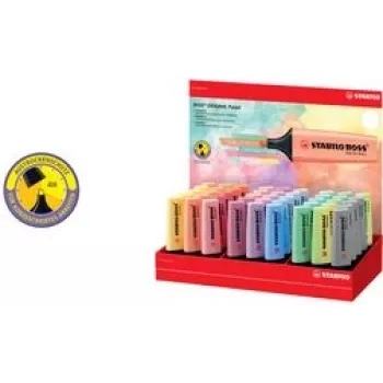 Conjunto de marcadores Stabilo BOSS Original Pastell – 45 unid., ponta chanfrada, multicolor