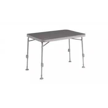Mesa Outwell Coledale M cinzento — tampo e estrutura de alumínio, 680×1000 mm, altura 56 cm
