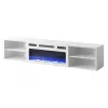 Móvel de TV POLO 180x33x39 branco + lareira branca