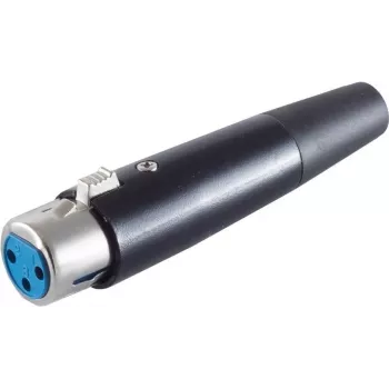 Conector XLR ShiverPeaks BS55025 caixa preta – conector de áudio microfone/linha de 3 polos