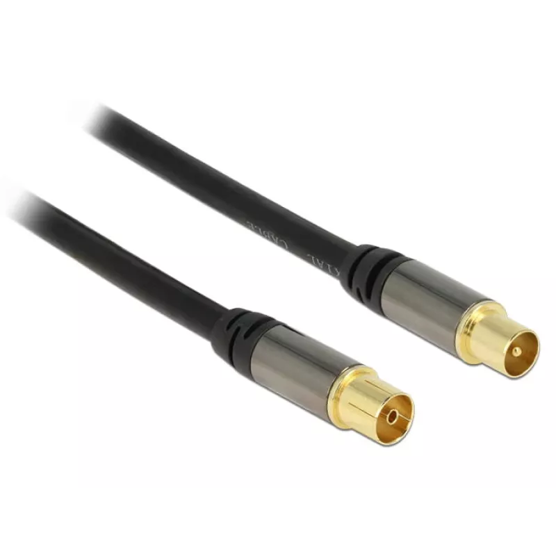 Cabo coaxial RG-6/U DeLOCK 88923 2m IEC preto
