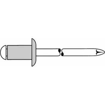 Rebite cego GESIPA 1455055 Al/A2 5×25 mm, intervalo de aperto 15,0–20,0 mm, embalagem de 250 unid.