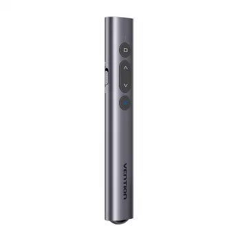 Ponteiro laser sem fios Vention KQIH0 – laser vermelho, alcance máximo 50 m, interface USB, caixa leve em PVC