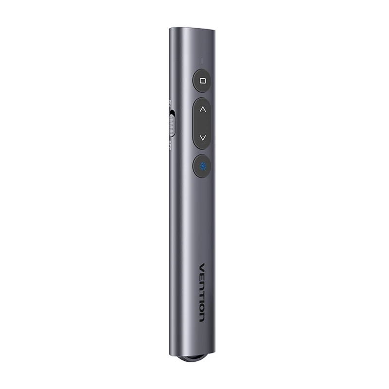 Ponteiro laser sem fios Vention KQIH0 – laser vermelho, alcance máximo 50 m, interface USB, caixa leve em PVC