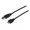 Cabo SuperSpeed USB 3.0 ASSMANN, ficha USB-A macho para ficha Micro-USB-B macho, Cu AWG 28, duplamente blindado, comprimento 1,0 m (AK-300116-010-S)