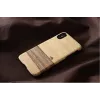 Capa protetora MAN&WOOD para iPhone X/XS – Terra preto, parte traseira protetora