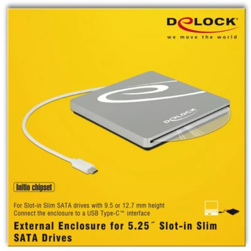 Caixa para unidade ótica DeLOCK 42605 13,3 cm (5,25 polegadas)