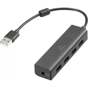 Renkforce RF-6382720 Hub USB 4 portas USB-A USB 2.0 480 MBit/s Preto RF-USBH-110 (RF-6382720)