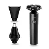 Conjunto de barbear Maestro MR-676 3-em-1 recarregável por USB design compacto