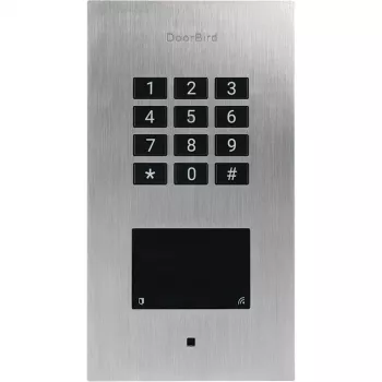 Sistema de controlo de acesso de porta DoorBird A1121 encastrar aço inoxidável V2A
