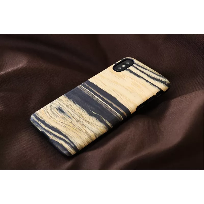 Capa para smartphone man and wood para iPhone X/XS – ébano branco preto