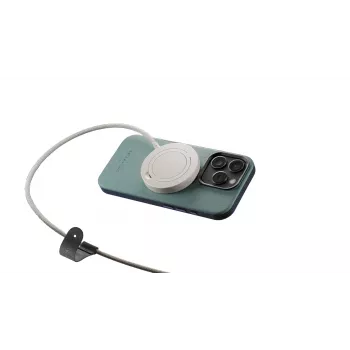 Estação de carregamento sem fios native union Snapstand Qi2 Sandstone, alimentação USB para interior, cabo de 1,5 m, cinzento-claro