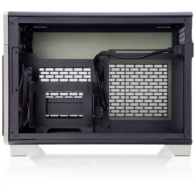 Caixa mini THERMALTAKE TR100 WS Matcha verde, design compacto, suporte para mini-ITX/microATX