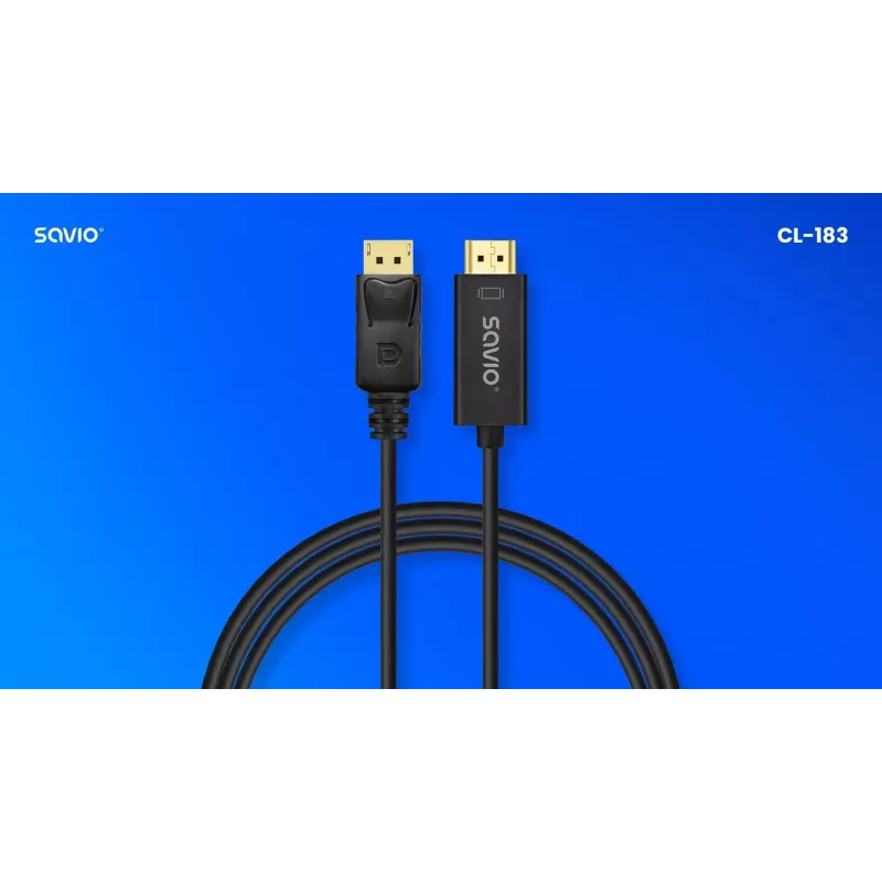 Cabo Display Port para HDMI 1,5m, CL-183 Savio SAVKABELCL-183
