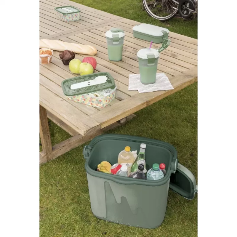 Geleira portátil Curver 262266 — geleira de viagem isolada de 32 L, verde, polipropileno, 410×333×498 mm