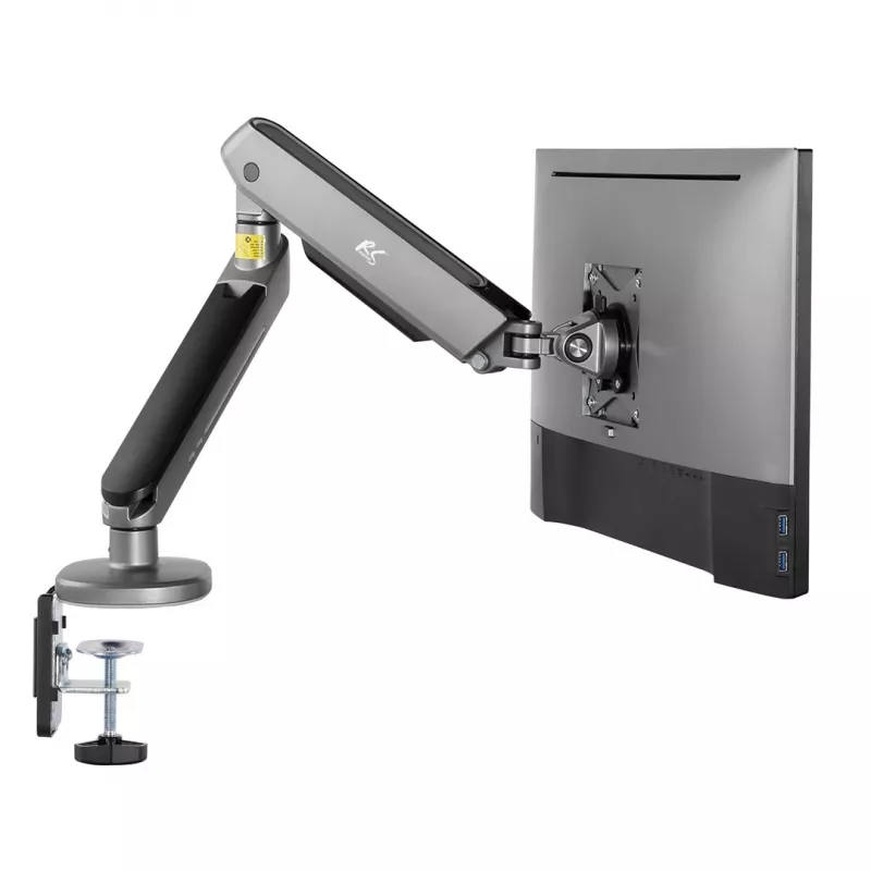 Suporte para monitor gaming NanoRS 17-32 com iluminação LED RGB suporte de mesa altura ajustável giratório inclinável máx. 9 kg VESA 75x75 / 100x100