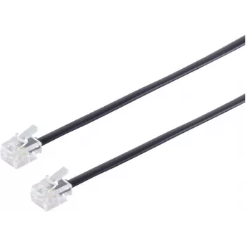 Cabo de ligação modular ShiverPeaks 70095-20 ficha Western 6/4 para telefone