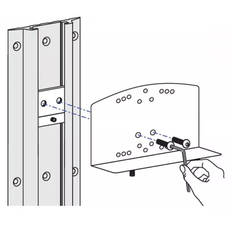 Conjunto de suporte de montagem em calha para suportes de CPU Ergotron 60-156