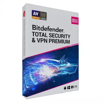 Bitdefender Total Security + Premium VPN | 5 PC | 1 ano | Apenas UE