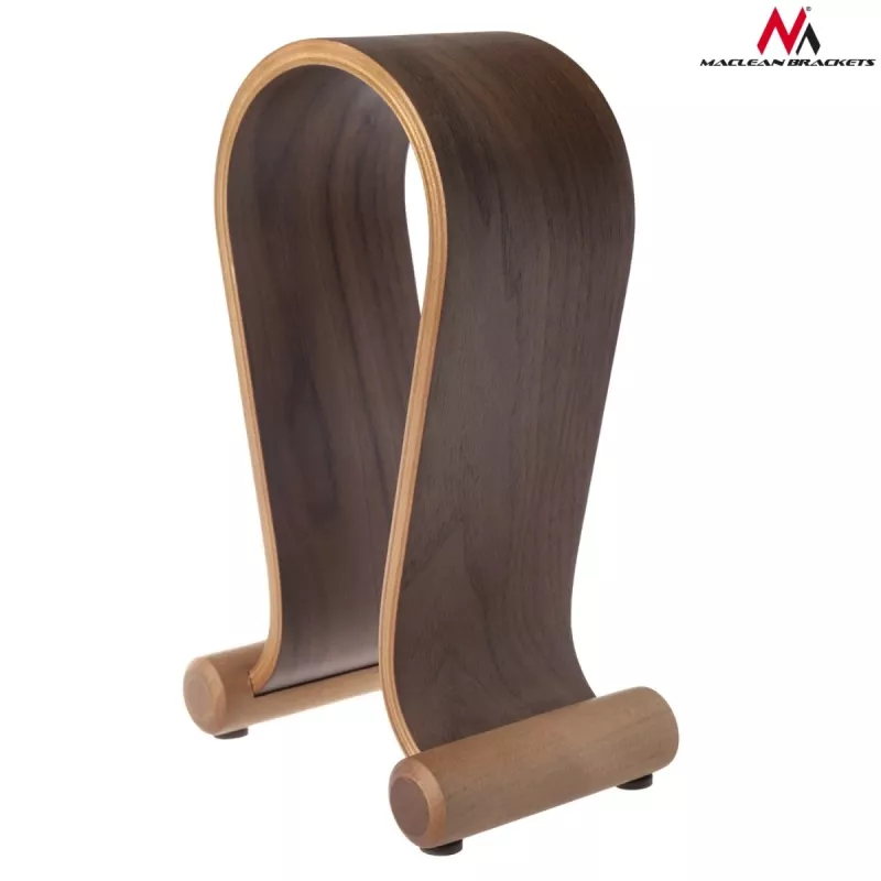 MC-815W, suporte para auscultadores, madeira, 400 g, nogueira