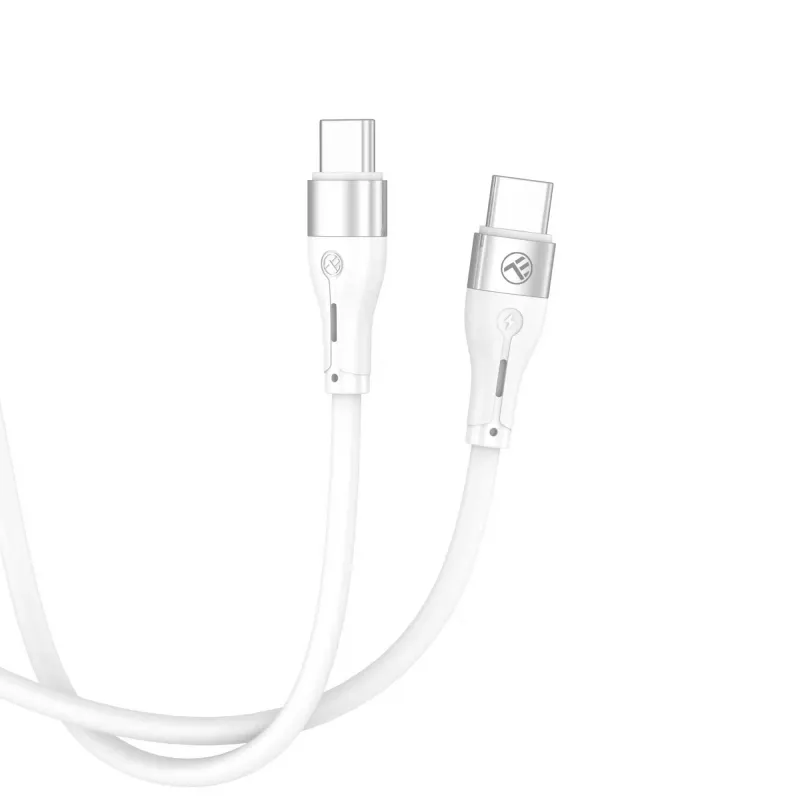 Cabo USB Type-C Tellur TLL155501 1 m, PD 60 W, branco
