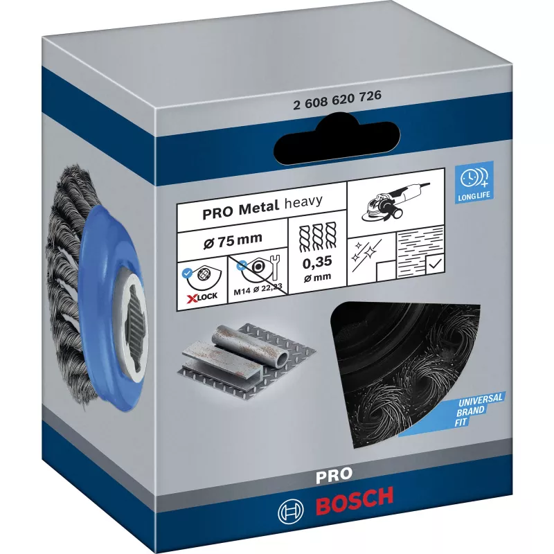 Acessório para rebarbadora Bosch 2 608 620 726 escova de tacho