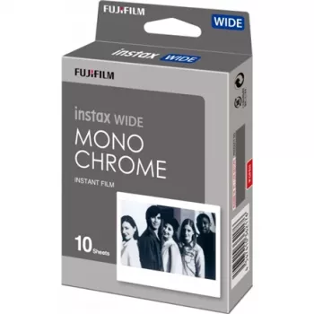 Fujifilm Instax Wide Monochrome WW 1 – filme instantâneo preto e branco – instax mini – 10 fotografias (16564101)