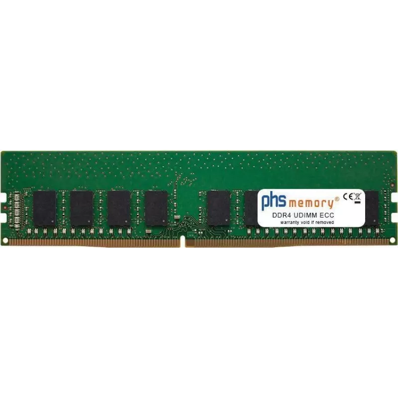 Memória RAM PHS-memory 16GB para bluechip SERVERline T30306s E3-1220V6 DDR4 UDIMM ECC 2400MHz (SP250707)