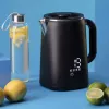 Jata JEHA1575 chaleira elétrica, 1,7 l, 1500 W, 5 definições de temperatura, preto/aço inoxidável