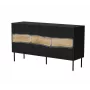 Cómoda cama meble INSERTO 3D 143,5×40×80 cm preta com LED, aglomerado, moldura de 16 mm